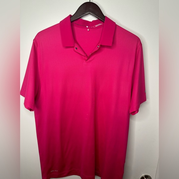 Men’s Nike Tiger Woods Collection Dri-Fir Golf Polo - Large in  fuchsia - Picture 1 of 4